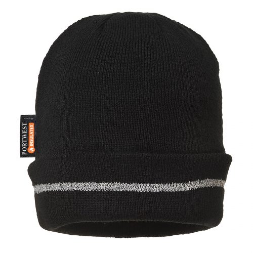Reflective Trim Knit Hat Insulatex Lined